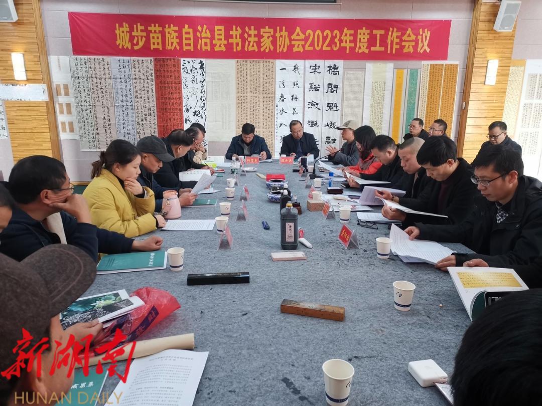 城步书法家协会召开2023年度工作会议_邵阳头条网
